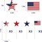 4th of July Decorations, 12Pcs Patriotic Decorations American Flag Red White Blue Stars, Fourth of July Wooden Star Picks for Patriotic Wreath Table Centerpieces Decoration